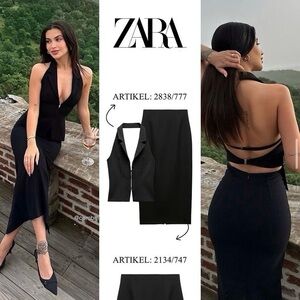 Zara OPEN BACK HALTER TOP